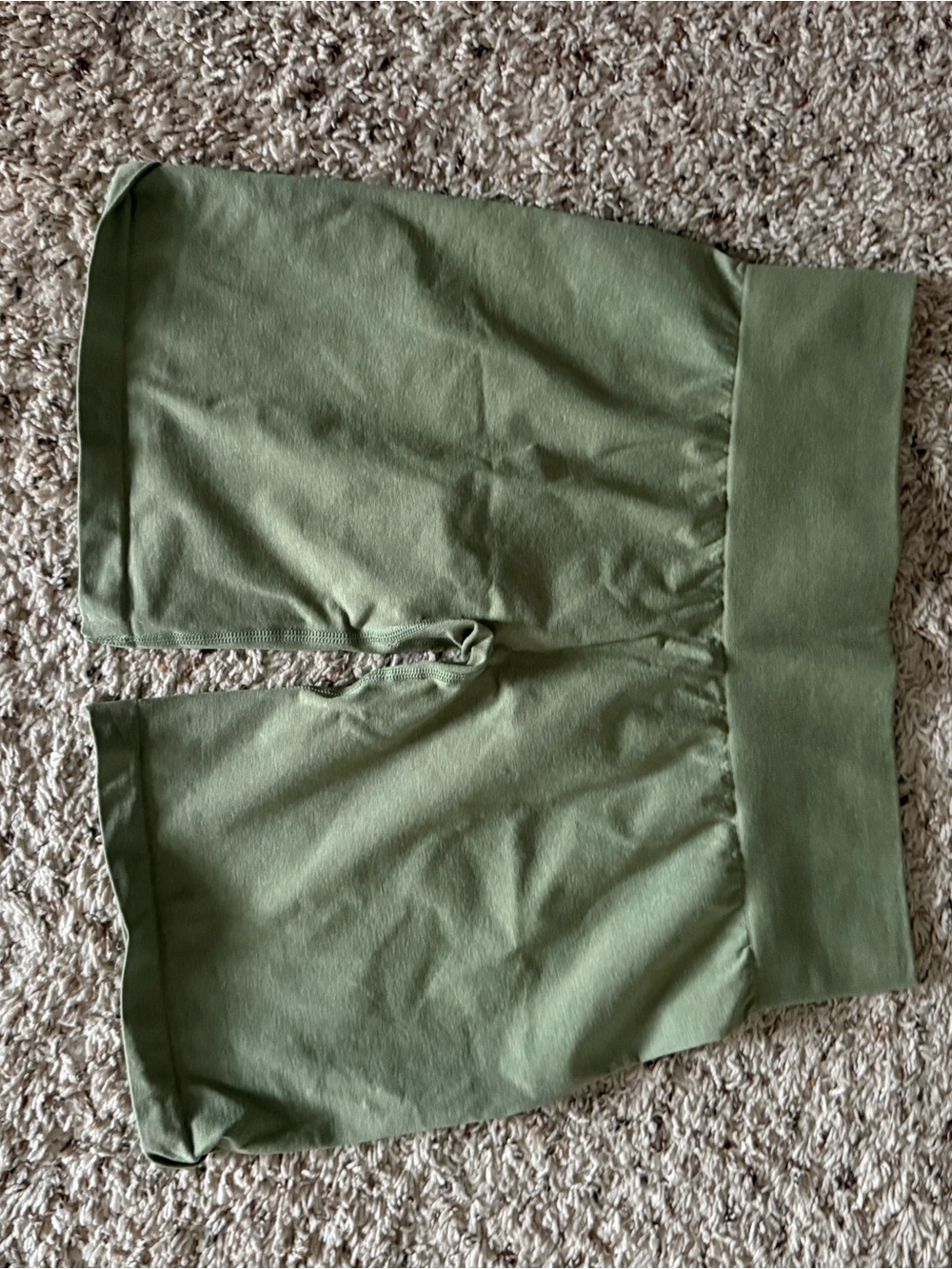 High-Waist Olive Athletic Shorts with Wide Waistband